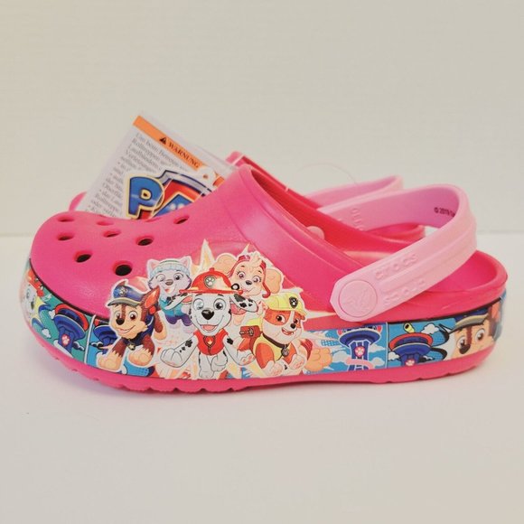 New Crocs Paw Patrol Kids Size C11 Pink Classic Clogs - Picture 5 of 11